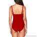 VamJump Womens Square Neck High Cut Cheeky One Piece Swimsuit Red B07NPB5LCY
